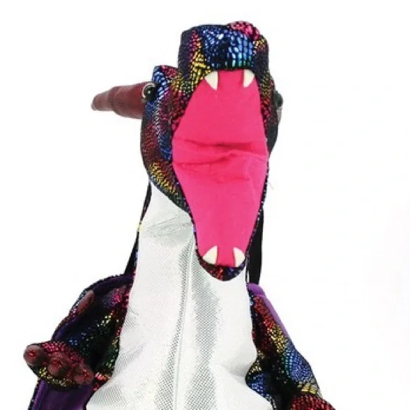 Cosplay Multi Color Magical Dragon Cute Plush 3D Backpack Bag - Picture 6 of 12